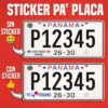Sticker Placa Cover copia Sticker para placa YO ❤️ PANAMÁ